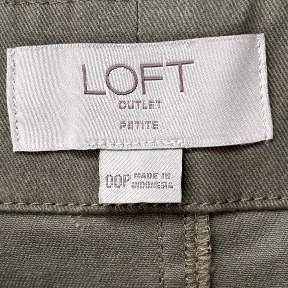 LOFT Olive Green cargo skirt 00 - Picture 8 of 8